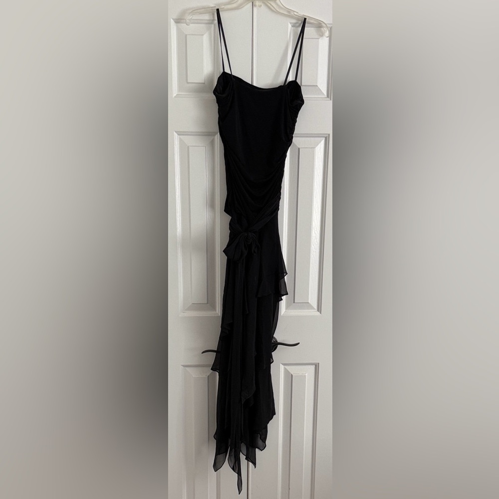 BCBGMaxAzria Black Chiffon Dress